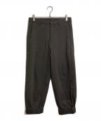 BASISBROEKバージスブルック）の古着「ハイテンションパンチングHUYパンツ　コットンパンツ」｜ブラウン