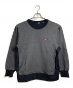 NANGAナンガ）の古着「ECO HYBRID MINI BOX LOGO EMBROIDERY SWEATSHIRT エコ ハイブリッド ミニ ボックス ロゴ エンブロイダリー スウェットシャツ  スウェット」｜グレー
