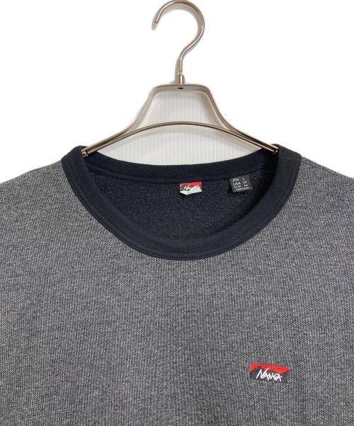 NANGA（ナンガ）NANGA (ナンガ) ECO HYBRID MINI BOX LOGO EMBROIDERY SWEATSHIRT エコ ハイブリッド ミニ ボックス ロゴ エンブロイダリー スウェットシャツ  スウェット グレー サイズ:Lの古着・服飾アイテム