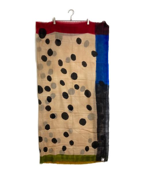 FALIERO SARTI（ファリエロサルティ）FALIERO SARTI (ファリエロサルティ) ドットデザインウールスカーフ　ビックサイズ　イタリア製 マルチカラー サイズ:実寸参照の古着・服飾アイテム