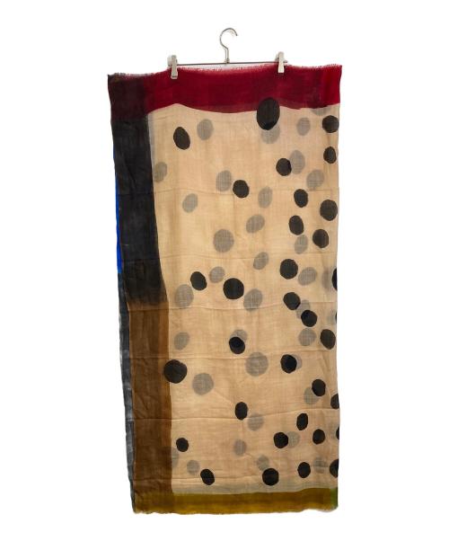 FALIERO SARTI（ファリエロサルティ）FALIERO SARTI (ファリエロサルティ) ドットデザインウールスカーフ　ビックサイズ　イタリア製 マルチカラー サイズ:実寸参照の古着・服飾アイテム