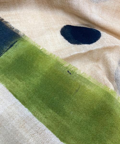 FALIERO SARTI（ファリエロサルティ）FALIERO SARTI (ファリエロサルティ) ドットデザインウールスカーフ　ビックサイズ　イタリア製 マルチカラー サイズ:実寸参照の古着・服飾アイテム