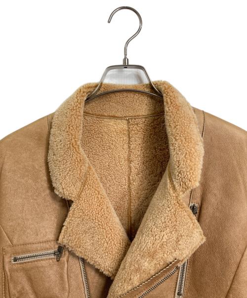 t.b（ティービー）t.b (ティービー) ヴィンテージ風ムートンジャケット　アウター　韓国製　センソユニコ オレンジ サイズ:38 未使用品の古着・服飾アイテム