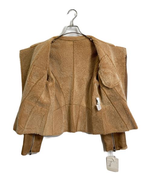 t.b（ティービー）t.b (ティービー) ヴィンテージ風ムートンジャケット　アウター　韓国製　センソユニコ オレンジ サイズ:38 未使用品の古着・服飾アイテム