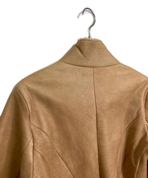 t.b（ティービー）t.b (ティービー) ヴィンテージ風ムートンジャケット　アウター　韓国製　センソユニコ オレンジ サイズ:38 未使用品の古着・服飾アイテム