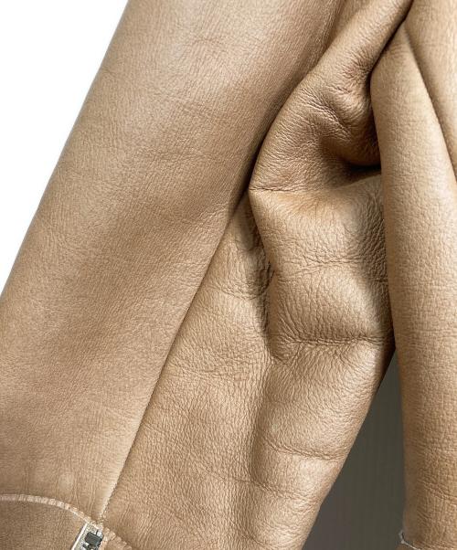 t.b（ティービー）t.b (ティービー) ヴィンテージ風ムートンジャケット　アウター　韓国製　センソユニコ オレンジ サイズ:38 未使用品の古着・服飾アイテム