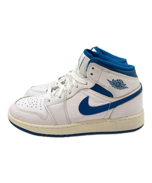 NIKE（ナイキ）NIKE (ナイキ) AIR JORDAN 1 MID SE ブルー×ホワイト サイズ:US5.5Yの古着・服飾アイテム