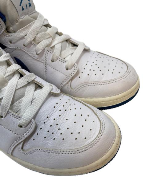 NIKE（ナイキ）NIKE (ナイキ) AIR JORDAN 1 MID SE ブルー×ホワイト サイズ:US5.5Yの古着・服飾アイテム