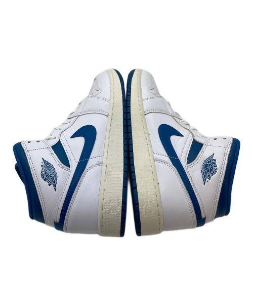 NIKE（ナイキ）NIKE (ナイキ) AIR JORDAN 1 MID SE ブルー×ホワイト サイズ:US5.5Yの古着・服飾アイテム