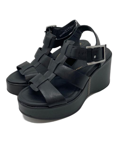 CLARKS（クラークス）CLARKS (クラークス) コンフォートグルカサンダル ブラック サイズ:UK 4.5の古着・服飾アイテム