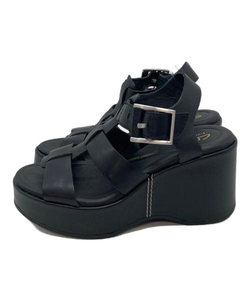 CLARKS（クラークス）CLARKS (クラークス) コンフォートグルカサンダル ブラック サイズ:UK 4.5の古着・服飾アイテム