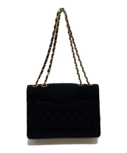 CHANEL（シャネル）CHANEL (シャネル) ヴィンテージ マトラッセ25 Wチェーン キルティングバッグ　キャンバス×レザー　チェーンショルダーバッグ ブラック サイズ:25の古着・服飾アイテム