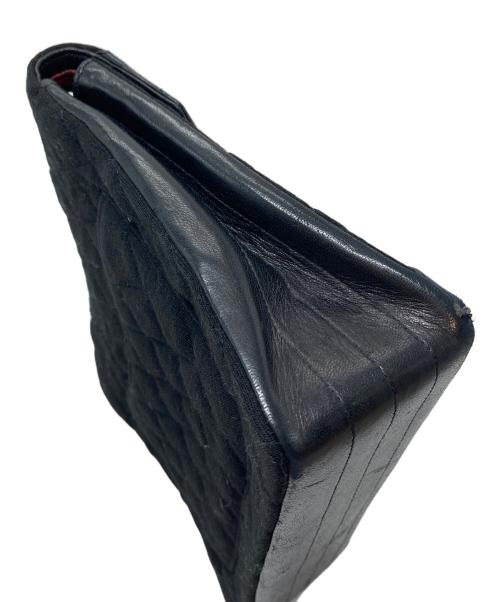 CHANEL（シャネル）CHANEL (シャネル) ヴィンテージ マトラッセ25 Wチェーン キルティングバッグ　キャンバス×レザー　チェーンショルダーバッグ ブラック サイズ:25の古着・服飾アイテム