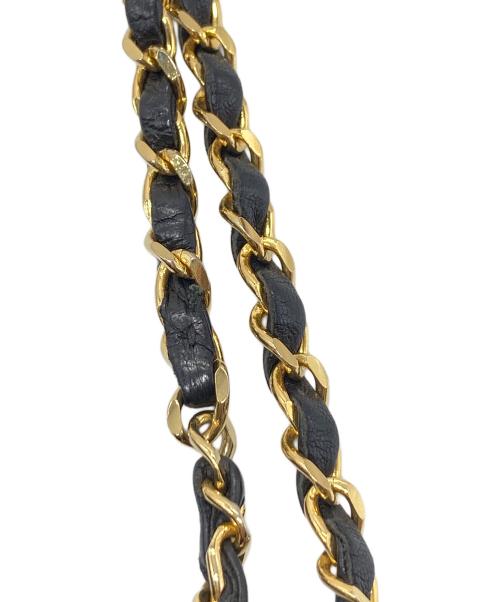 CHANEL（シャネル）CHANEL (シャネル) ヴィンテージ マトラッセ25 Wチェーン キルティングバッグ　キャンバス×レザー　チェーンショルダーバッグ ブラック サイズ:25の古着・服飾アイテム