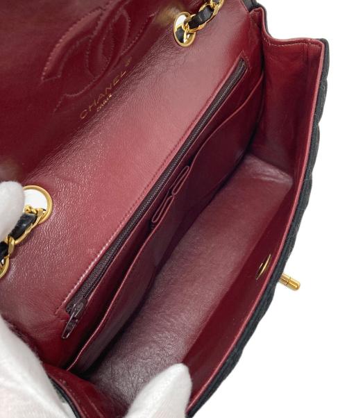 CHANEL（シャネル）CHANEL (シャネル) ヴィンテージ マトラッセ25 Wチェーン キルティングバッグ　キャンバス×レザー　チェーンショルダーバッグ ブラック サイズ:25の古着・服飾アイテム