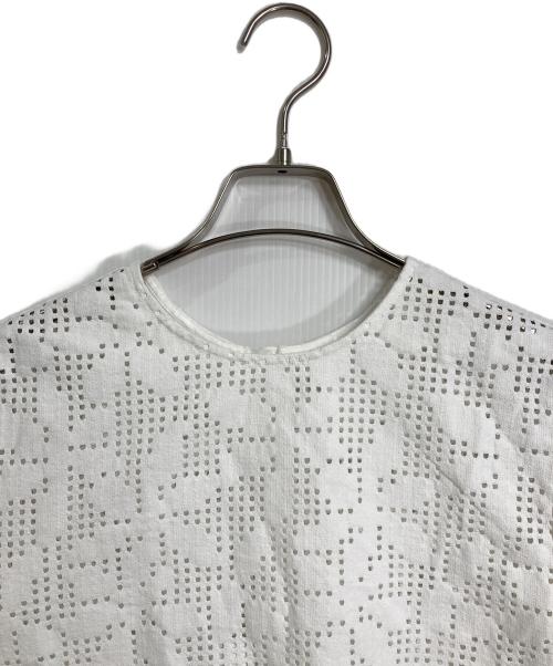 UNITED ARROWS（ユナイテッドアローズ）UNITED ARROWS (ユナイテッドアローズ) 2way カットワークブラウス　半袖ブラウス ホワイト サイズ:実寸参照の古着・服飾アイテム