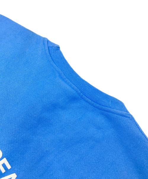 Champion（チャンピオン）Champion (チャンピオン) MoMA (モマ) yoko (ヨーコ) クルーネックスウェット　Yoko Ono 起毛 ブルー サイズ:Lの古着・服飾アイテム