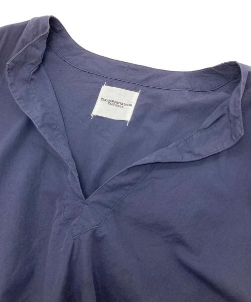 TAKAHIROMIYASHITA TheSoloIst.（タカヒロミヤシタ ザソロイスト）TAKAHIROMIYASHITA TheSoloIst. (タカヒロミヤシタ ザソロイスト) スキッパーシャツ　長袖シャツ　デザインシャツ　日本製 ネイビー サイズ:46の古着・服飾アイテム
