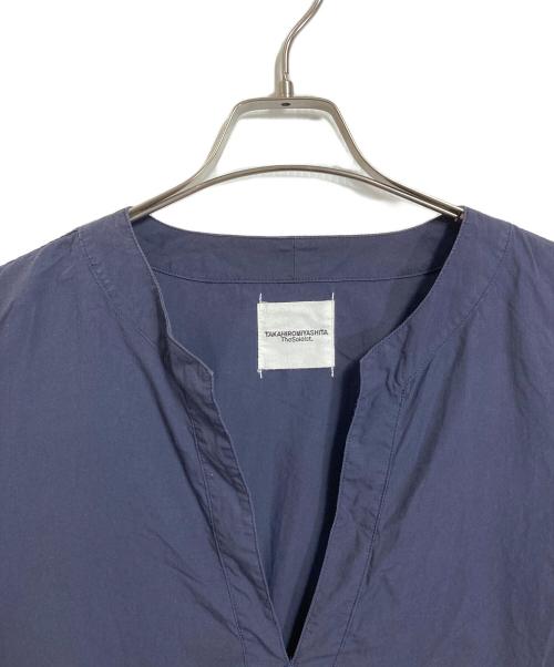 TAKAHIROMIYASHITA TheSoloIst.（タカヒロミヤシタ ザソロイスト）TAKAHIROMIYASHITA TheSoloIst. (タカヒロミヤシタ ザソロイスト) スキッパーシャツ　長袖シャツ　デザインシャツ　日本製 ネイビー サイズ:46の古着・服飾アイテム
