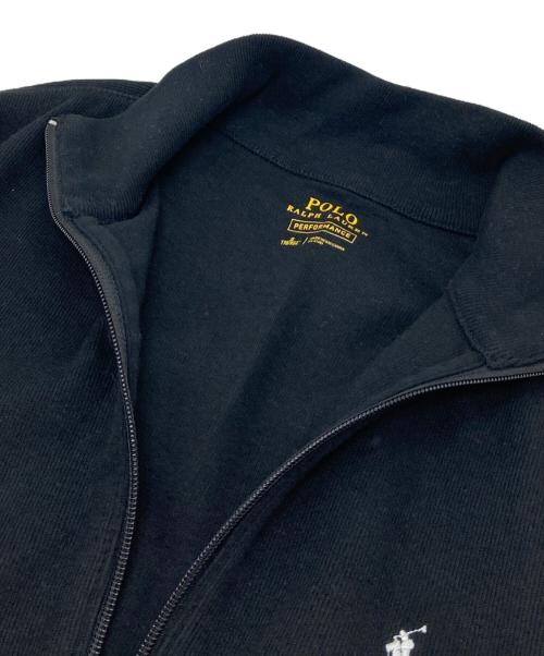 POLO RALPH LAUREN（ポロ・ラルフローレン）POLO RALPH LAUREN (ポロ・ラルフローレン) フレンチリブ フルジップ ジャケット ブラック サイズ:Sの古着・服飾アイテム