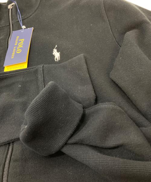 POLO RALPH LAUREN（ポロ・ラルフローレン）POLO RALPH LAUREN (ポロ・ラルフローレン) フレンチリブ フルジップ ジャケット ブラック サイズ:Sの古着・服飾アイテム