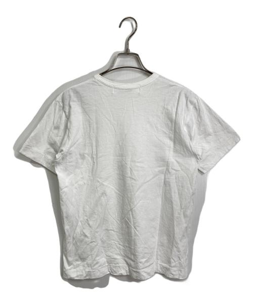 PLAY COMME des GARCONS（プレイコムデギャルソン）PLAY COMME des GARCONS (プレイコムデギャルソン) ハートワッペン半袖カットソー　Tシャツ　Tee  日本製 ホワイト×ゴールド サイズ:Sの古着・服飾アイテム
