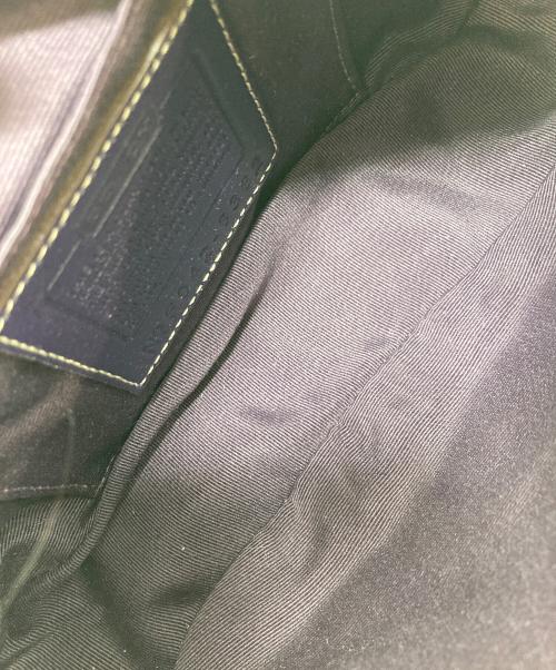 COACH（コーチ）COACH (コーチ) アクセサリーポーチ  ソーホー キャンバス ハンドバック　ミニバッグ　OLD COACH　シグネチャー パープル サイズ:実寸参照の古着・服飾アイテム