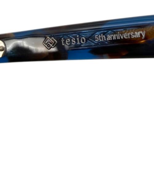 tesio（テシオ）tesio (テシオ) MACHI col.BLH/ブルーホーン<5周年限定カラー フレーム：BLH / ブルーホーン レンズ：イエロー/可視光線透過率:49%/UVカット:99%以上 サイズ:SIZE 51□22の古着・服飾アイテム