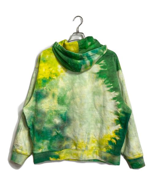 KITH（キス）KITH (キス) 23SS TREATS SKELETON NELS Hoodie ボーン刺繍ロゴタイダイパーカー　2023年 グリーン サイズ:Lの古着・服飾アイテム