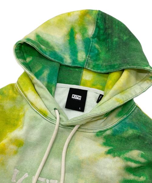 KITH（キス）KITH (キス) 23SS TREATS SKELETON NELS Hoodie ボーン刺繍ロゴタイダイパーカー　2023年 グリーン サイズ:Lの古着・服飾アイテム