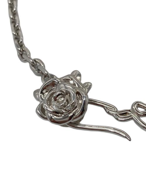 WORLDLY-WISE（ワールドリーワイズ）WORLDLY-WISE  (ワールドリーワイズ) ローズ シルバーチェーンネックレス　シルバー925 2023 シルバー サイズ:実寸参照の古着・服飾アイテム