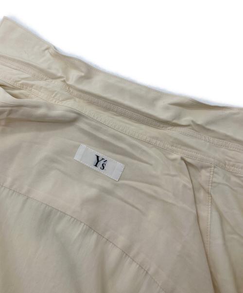 Y's（ワイズ）Y's (ワイズ) レーヨンポリシャツ　長袖シャツ　無地　日本製 アイボリー サイズ:実寸参照の古着・服飾アイテム