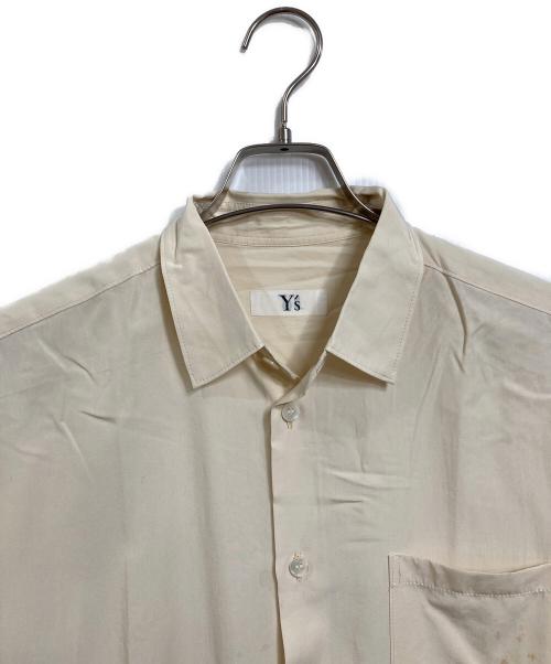 Y's（ワイズ）Y's (ワイズ) レーヨンポリシャツ　長袖シャツ　無地　日本製 アイボリー サイズ:実寸参照の古着・服飾アイテム