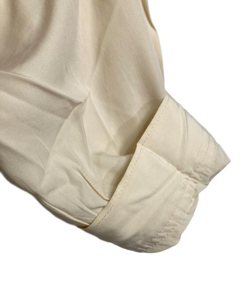 Y's（ワイズ）Y's (ワイズ) レーヨンポリシャツ　長袖シャツ　無地　日本製 アイボリー サイズ:実寸参照の古着・服飾アイテム