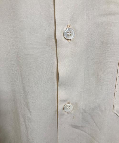 Y's（ワイズ）Y's (ワイズ) レーヨンポリシャツ　長袖シャツ　無地　日本製 アイボリー サイズ:実寸参照の古着・服飾アイテム