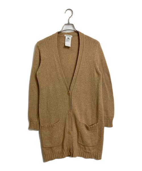 MaxMara（マックスマーラ）MaxMara (マックスマーラ) キャメル混ロングカーディガン　ロングカーディガン　白タグ ベージュ サイズ:Mの古着・服飾アイテム