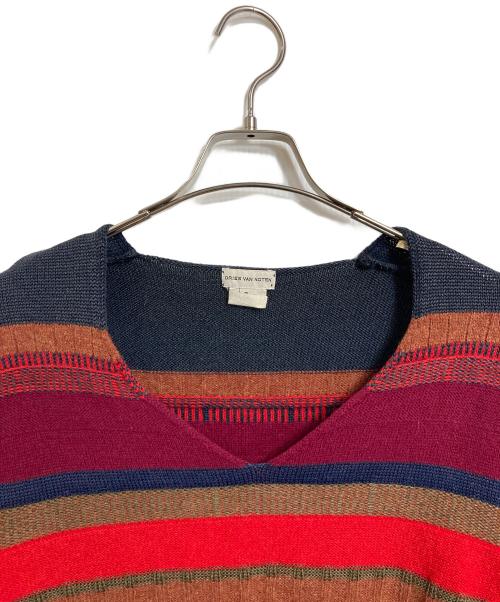 DRIES VAN NOTEN（ドリスヴァンノッテン）DRIES VAN NOTEN (ドリスヴァンノッテン) 【古着】90'SVネックニット　長袖ニット　ライカ期 90年代 マルチカラー サイズ:Sの古着・服飾アイテム