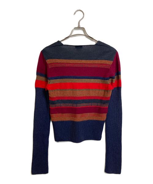 DRIES VAN NOTEN（ドリスヴァンノッテン）DRIES VAN NOTEN (ドリスヴァンノッテン) 【古着】90'SVネックニット　長袖ニット　ライカ期 90年代 マルチカラー サイズ:Sの古着・服飾アイテム