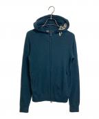 Y-3ワイスリー）の古着「カシミヤ混ニットジップパーカー　ニットパーカー　ダブルジップ」｜グリーン