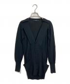 LIMI feuリミフゥ）の古着「ニットカーディガン　デザイントップス　レイヤード　日本製」｜ブラック