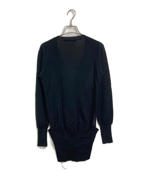 LIMI feu（リミフゥ）LIMI feu (リミフゥ) ニットカーディガン　デザイントップス　レイヤード　日本製 ブラック サイズ:Sの古着・服飾アイテム