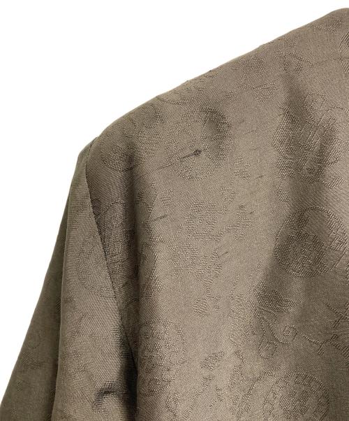 DRIES VAN NOTEN（ドリスヴァンノッテン）DRIES VAN NOTEN (ドリスヴァンノッテン) 【古着】カシュクールカットオフシルクジャケット　アウター　ライトアウター　デザイントップス　ブラウス　90年代 ライカ期 グリーン サイズ:36の古着・服飾アイテム