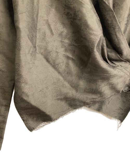 DRIES VAN NOTEN（ドリスヴァンノッテン）DRIES VAN NOTEN (ドリスヴァンノッテン) 【古着】カシュクールカットオフシルクジャケット　アウター　ライトアウター　デザイントップス　ブラウス　90年代 ライカ期 グリーン サイズ:36の古着・服飾アイテム