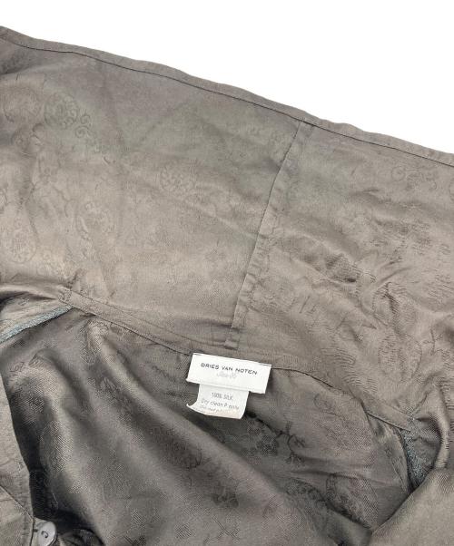 DRIES VAN NOTEN（ドリスヴァンノッテン）DRIES VAN NOTEN (ドリスヴァンノッテン) 【古着】カシュクールカットオフシルクジャケット　アウター　ライトアウター　デザイントップス　ブラウス　90年代 ライカ期 グリーン サイズ:36の古着・服飾アイテム