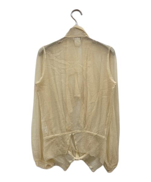 DRIES VAN NOTEN（ドリスヴァンノッテン）DRIES VAN NOTEN (ドリスヴァンノッテン) シルクブレンドシアーブラウス ベージュ サイズ:36の古着・服飾アイテム