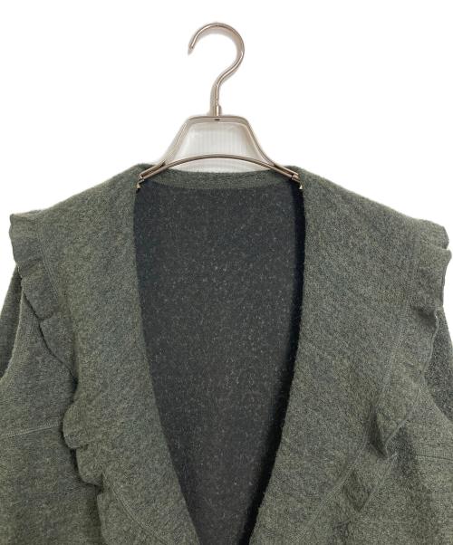 HaaT（ハート）HaaT (ハート) フリルジャケット　デザインジャケット　アウター　ライトアウター　日本製 グリーン サイズ:2の古着・服飾アイテム