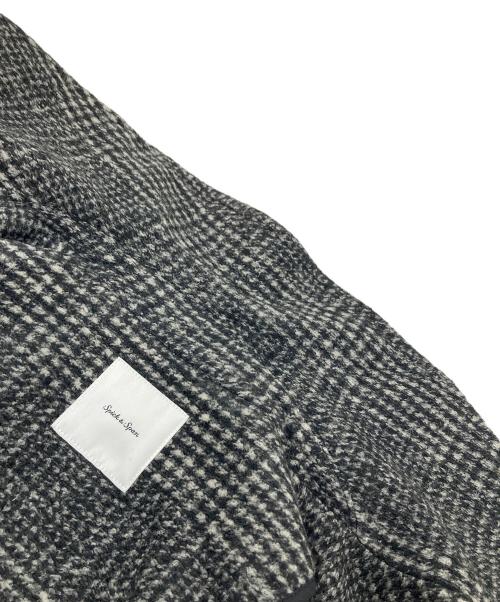 Spick and Span（スピック＆スパン）Spick and Span (スピックアンドスパン) Wスライバーチェックハーフコート　ミドル丈 グレー サイズ:36の古着・服飾アイテム