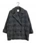 Spick and Span（スピックアンドスパン）の古着「Wスライバーチェックハーフコート　ミドル丈」｜グレー