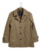 SHIPSシップス）の古着「スーパー160Sメリノウール メルトンシングルピーコート」｜ベージュ