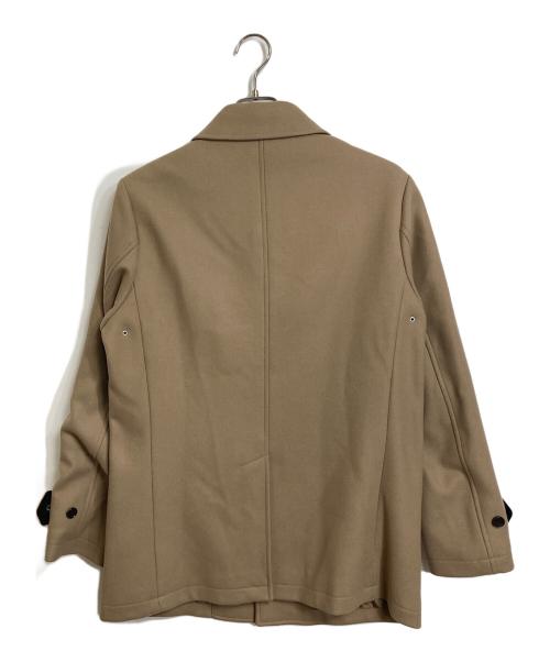 SHIPS（シップス）SHIPS (シップス) スーパー160Sメリノウール メルトンシングルピーコート ベージュ サイズ:Lの古着・服飾アイテム